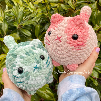 Loaf Cat Crochet Pattern — 2-in-1 Low-Sew Plushie Bundle