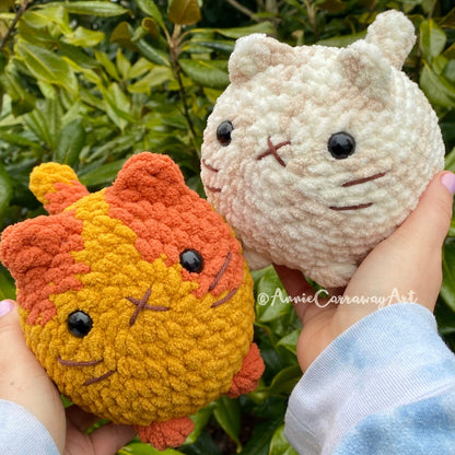 Loaf Cat Crochet Pattern — 2-in-1 Low-Sew Plushie Bundle