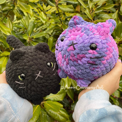 Loaf Cat Crochet Pattern — 2-in-1 Low-Sew Plushie Bundle