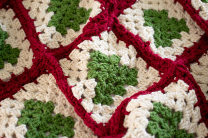 Home for Christmas Throw — Granny Square Blanket Pattern