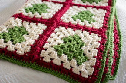 Home for Christmas Throw — Granny Square Blanket Pattern