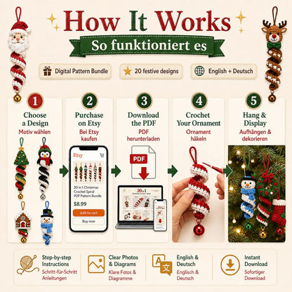 20-in-1 Christmas Crochet Spiral Pattern Bundle